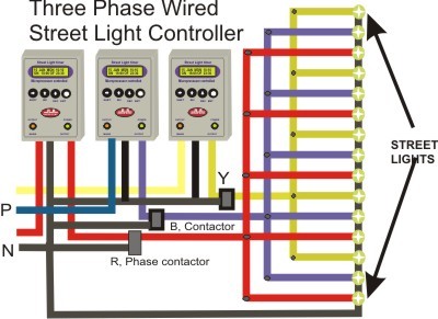 Street Light Controller (For Three Phase Wiring)