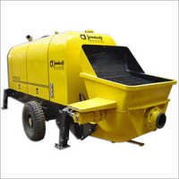 Portable Concrete Pump - Steel, Variable Dimensions, Yellow | Diesel/electric Engine, 15-60 M3/hr Output, 64-130 Bar Pressure, Durable Build, Portable Design