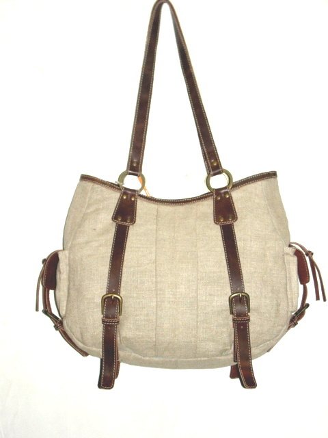 Leather Linen Bag