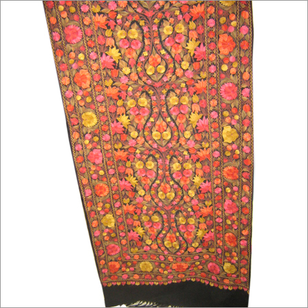 Embroidered Woolen Jamawar Stole