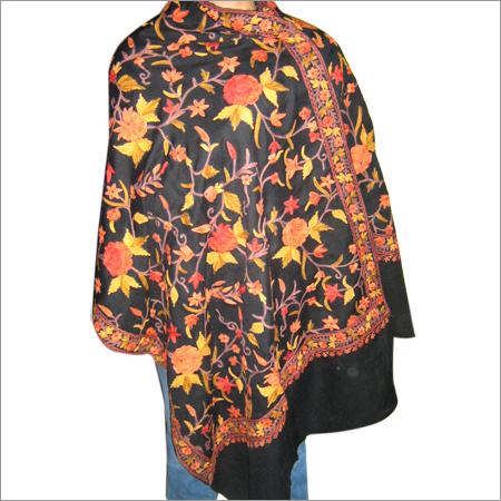 Woolen Embroidered Alover Stole