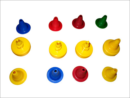 Export Quality Sauce Caps - Plastic, Multiple Sizes, Yellow | Conical Design, Secure Seal, Food-Grade