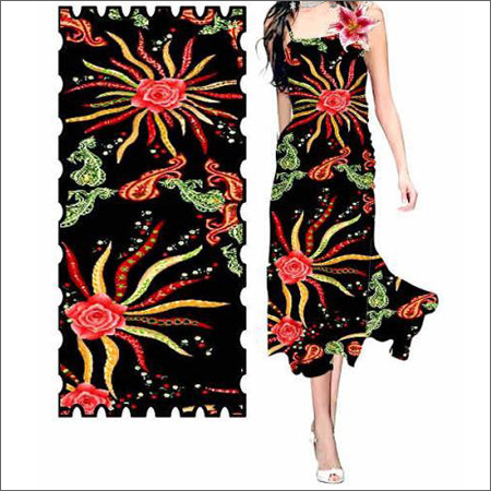 Synthetic Fabric For Export - Synthetic, 44-58 Inch Width, Black Floral | Durable, Vibrant Colors, High Weaving & Dyeing Strength