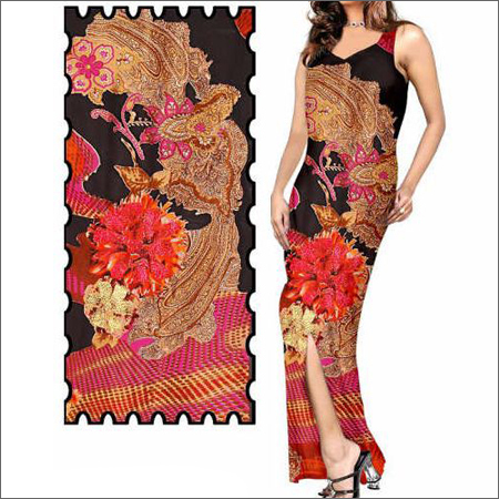 Dress Material - Georgette, 55 Inches Length, Black | Floral Print, Elegant Design, Durable Fabric, Trendy Style