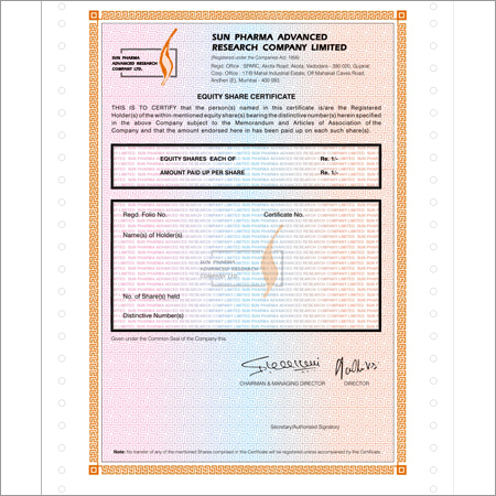 Share Certificate