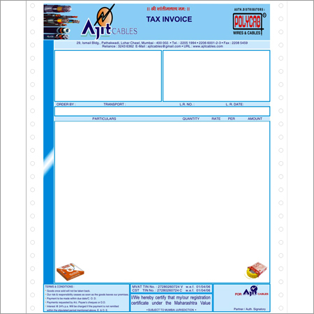 Tax Invoice 10x12