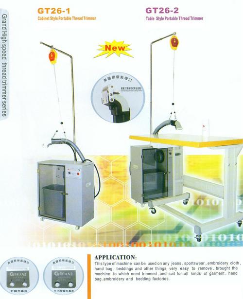 Cabinet Style & Portable Style Thread Trimmer