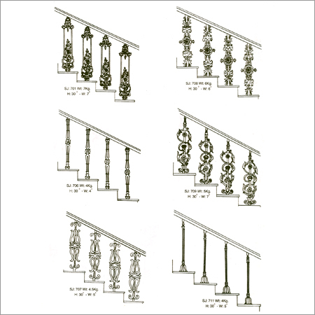 Decorative Cast Iron Staircase Railings