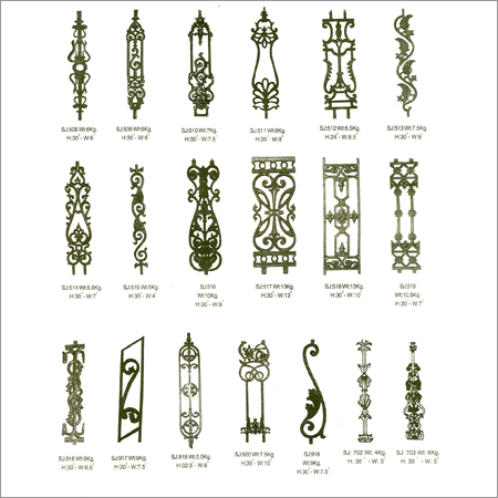 Decorative Cast Iron Balcony or Staircase Railings