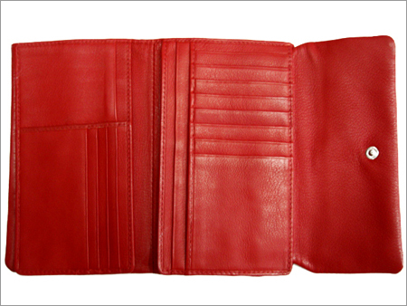 Leather Wallets - Genuine Leather, 4x6 Inches, Red | Snap Button Closure, 8-12 Card Slots, Multiple Compartments
