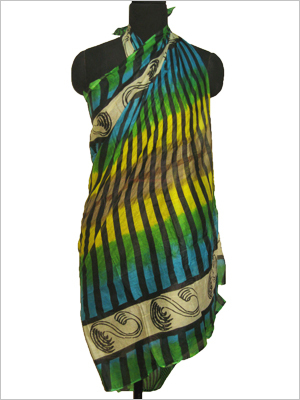 Crushed Pareos - Silk, 70x150 cm, Multicolor | Alluring Colors, Comfortable Fit, Lightweight Feel, Soft Fabric, Stylish Patterns, Trendy Designs, Versatile Wear