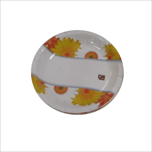 White & Yellow Printed Paper Plates