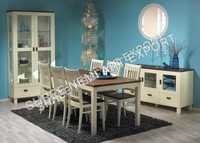 Wooden Dining Set - Color: Cream