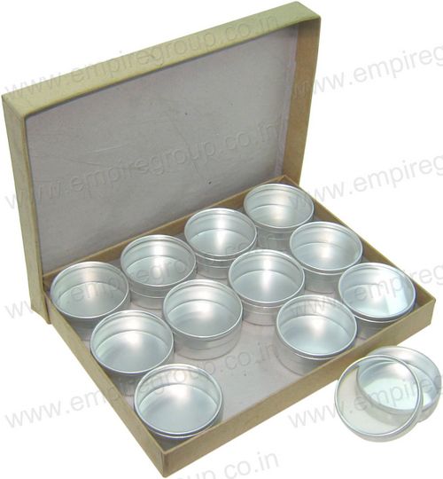 Aluminium Tins with Glass Cap