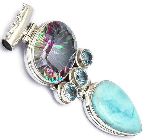 Designer Larimar Mystick Pendent
