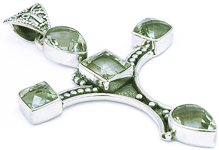 Green Amethyst .925 Silver Pendent