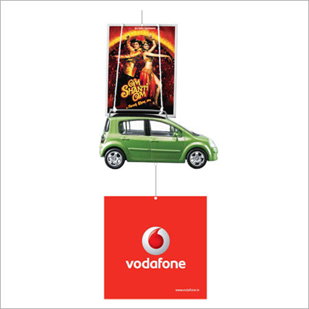 Dangler Printing - Polyester, Variable Dimensions, Red | Mobile Display, Eye-Catching Ads, Versatile Use