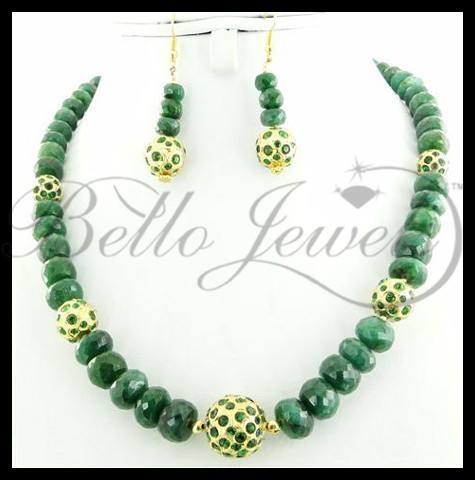 Handmade Emerald Necklace 
