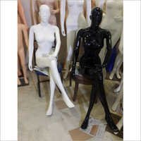 White Sitting Female Mannequins