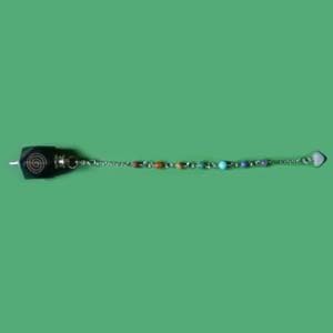 Agate Stone Pendulum - Agate Stone Metal Chain 8 Inches Multicolored | Stress Relief Memory Enhancement Psychic Development Energy Balancing Intuition Boost Spiritual Growth