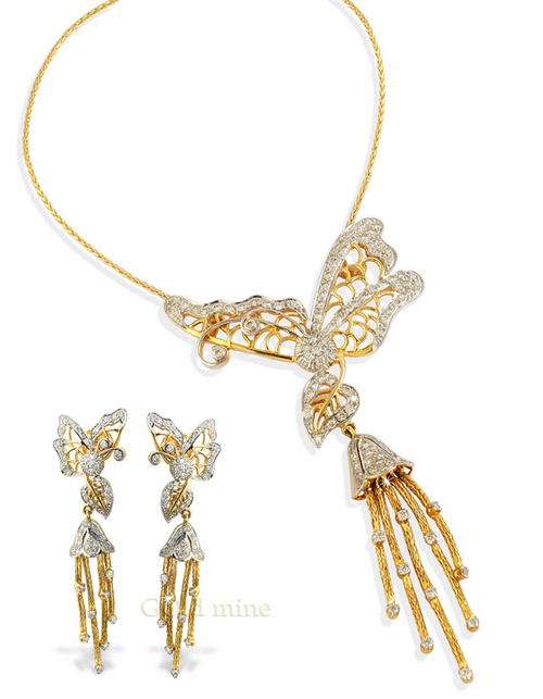 Diamond Pendant Set