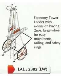 Self Support Extension Ladder with Large Wheels