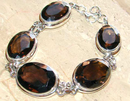 Big Gemstone Silver Bracelets
