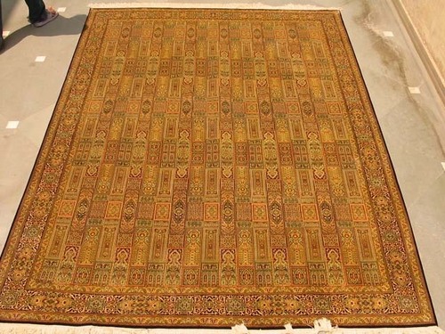 Uneven Tiles Pure Silk On Silk Carpet