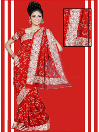 Allover Jari Heavy Border Saree