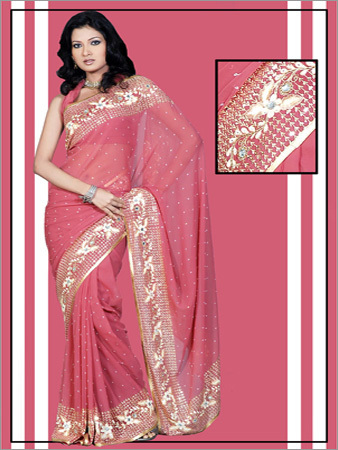 Heavy Resham Border Saree