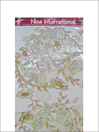 Cotton Hand Embroidered Fabrics