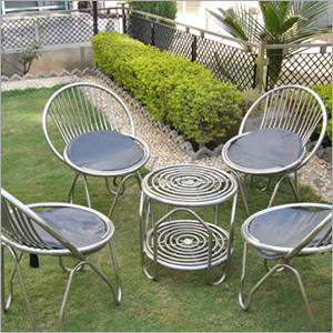 Stainless Steel Garden Chair And Table Set