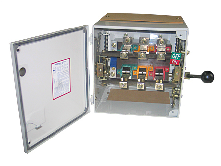HRC SWITCH - Mild Steel, White Color, Max Voltage: 250V | Heavy Gauze Box, Copper Moving Parts, Brass Fix Parts, Powder Coated Finish