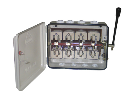 Change Over Switches - Mild Steel, 440 Volt, White | High Short Circuit Making and Breaking Capacity, Copper Moving Parts, Brass Fix Parts