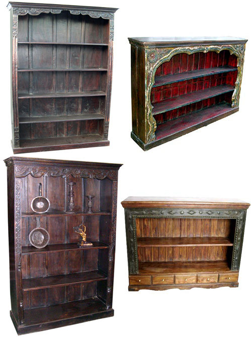 Antique Book Shelves & Side Boards