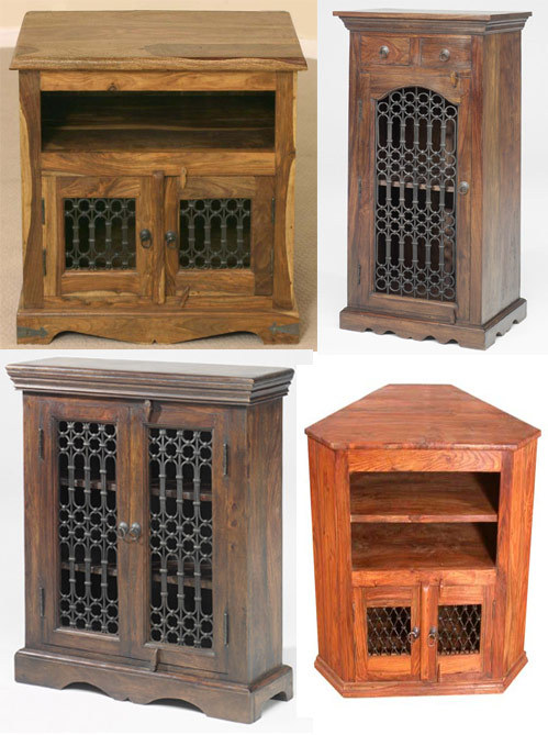 Iron Jali Wooden Side Boards