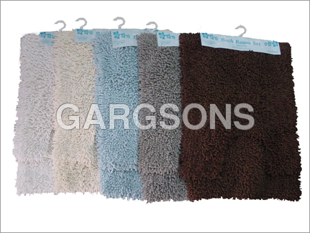 Chenille Shaggy Bath Mat Sets