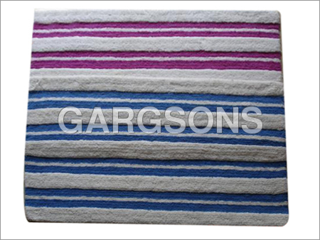Striped Bath Mat - 100% Cotton, Custom Size, Multicolored | Soft, Absorbent, Machine Washable
