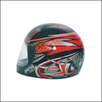 UNO Power Red Motorcycle Helmet