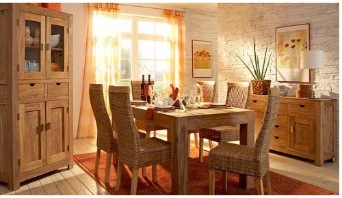 Sheesham Wood Dining Sets - 180x77x90 cm, Water and Scratch Proof Finish, Durable Elegant Design