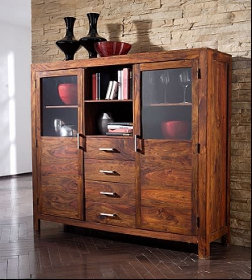 Wooden Glass Side Boards