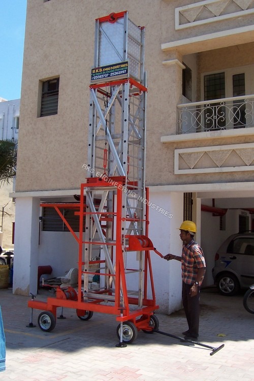 Hydraulic Ladders Trolley - Aluminium, Detachable Design with Safety Device and Rubber Shoes