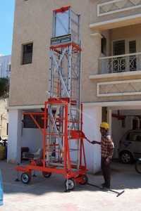 Hydraulic Ladders Trolley - Aluminium, Detachable Design With Safety Device And Rubber Shoes