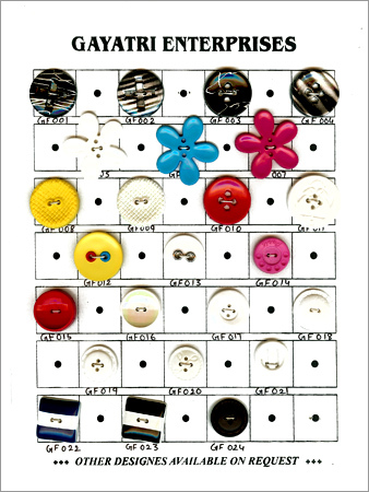 Fancy Buttons - Plastic, Different Sizes | Round Shape, 4 Holes, Flatback Style, Black and Brown Color