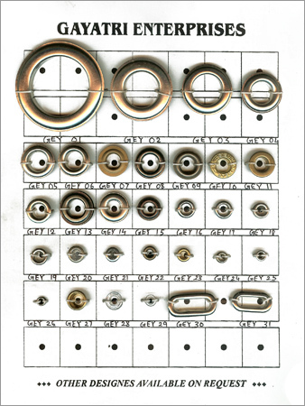 Stylish Eyelets - Silver Round Snap Buttons in Various Sizes | Versatile Eyelet Solutions for Fashion and Crafting Applications