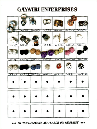 Cufflink Buttons - Metal Various Sizes Multicolor | Stone Studded Design High-Quality Finish Elegant Style for Cuff Securing