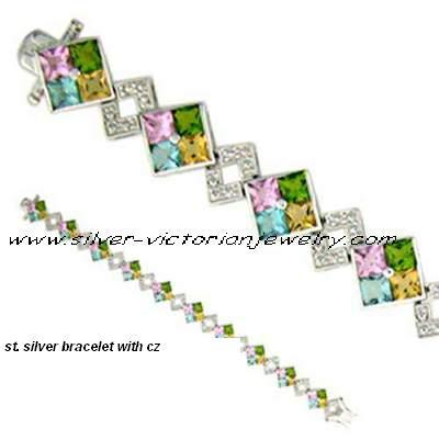 st. ailver bracelet with CZ