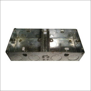Dual Junction Boxes - Galvanized Steel 35 mm Thickness Silver Color | Double Capacity Fixed Lug Easy Installation Durable Space Saving Cost Effective