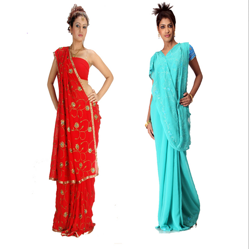 Sequin Embroidered Saree
