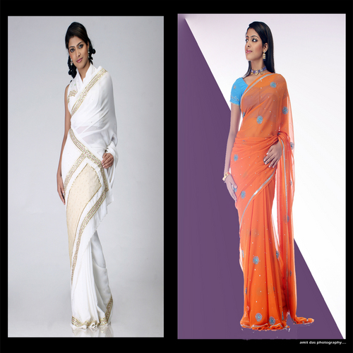 Zari Border Saree